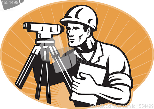 Image of Surveyor Engineer Theodolite Total Station