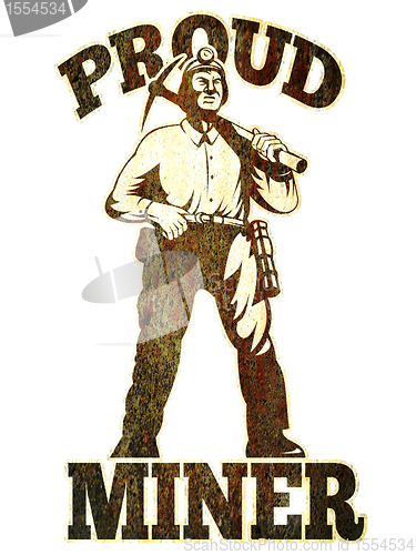 Image of coal miner pick axe retro