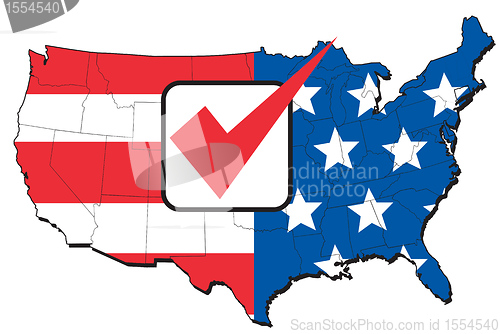 Image of American election map of USA