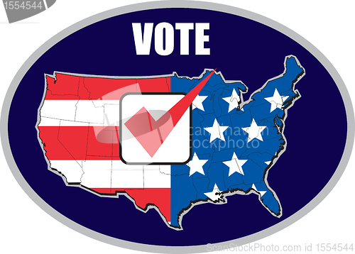 Image of American election map of USA vote