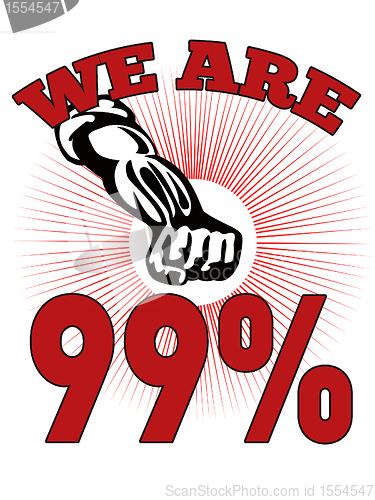 Image of We are 99 % Occupy Wall Street American Worker