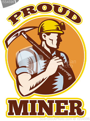 Image of coal miner pick axe retro