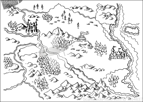 Image of Map of Fantasy Land grunge