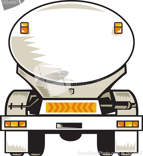 Image of fuel tanker rear view
