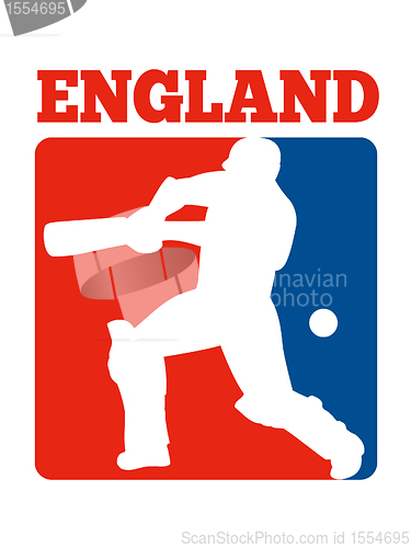 Image of cricket player batsman batting retro England