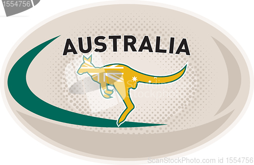 Image of Rugby Ball Australia kangaroo wallaby 