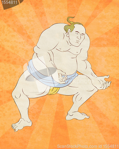 Image of Japanese sumo wrestler