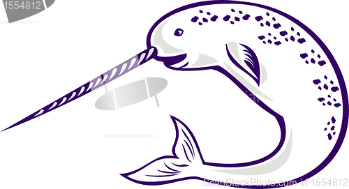 Image of Narwhal Monodon monoceros unicorn whale