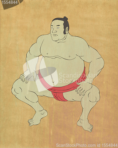 Image of Japanese sumo wrestler