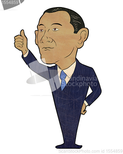 Image of african american businessman thumbs up 