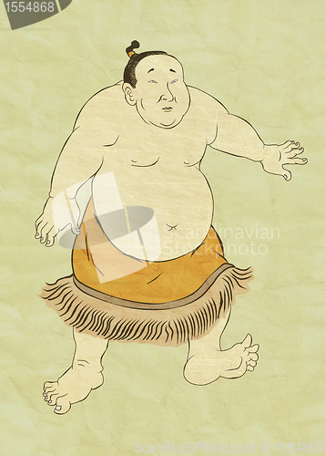 Image of Japanese sumo wrestler