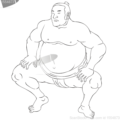 Image of Japanese sumo wrestler