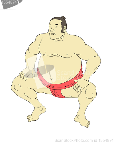 Image of Japanese sumo wrestler