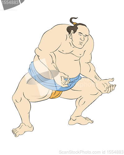Image of Japanese sumo wrestler
