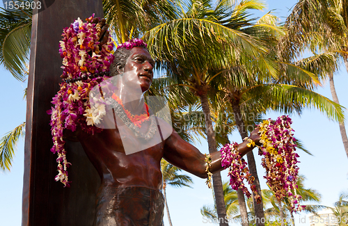 Image of Duke Kahanamoku statue in Waikiki