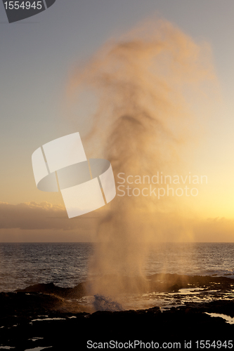 Image of Spouting Horn off Poipu in Kauai