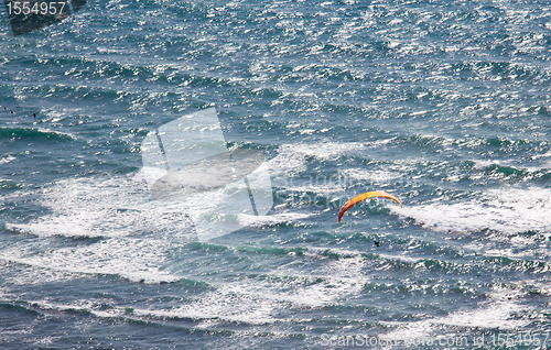 Image of Aerial view of Hang glider