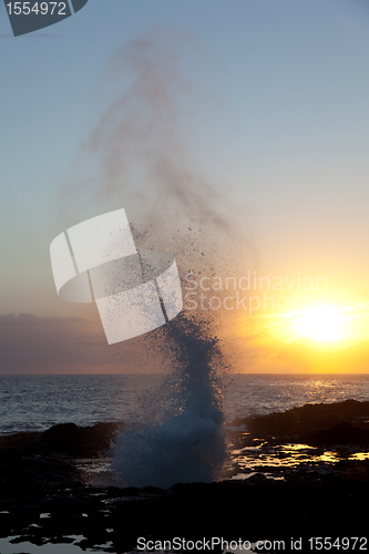 Image of Spouting Horn off Poipu in Kauai