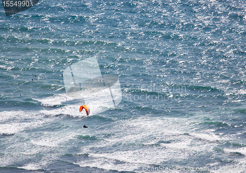Image of Aerial view of Hang glider