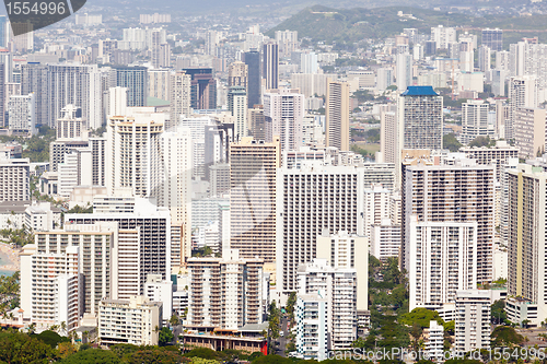 Image of Downtown Waikiki seen from Diamond Head