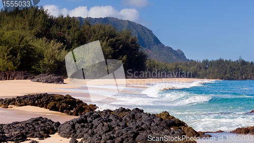 Image of Lumahai beach in Kauai