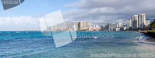 Image of Panorama of sea front at Waikiki