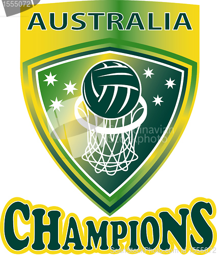 Image of Netball Ball Hoop champions Australia shield