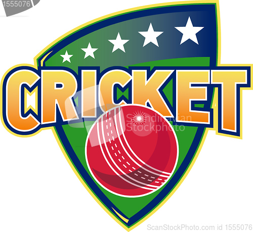 Image of cricket sports ball stars shield