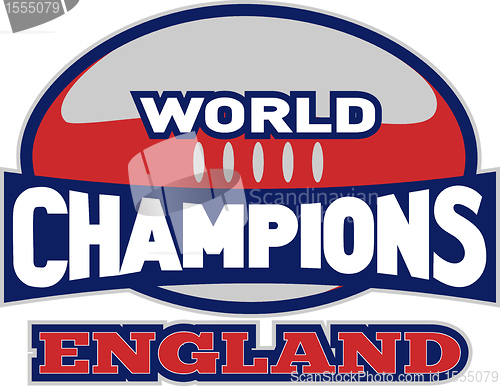Image of rugby ball world champions England 