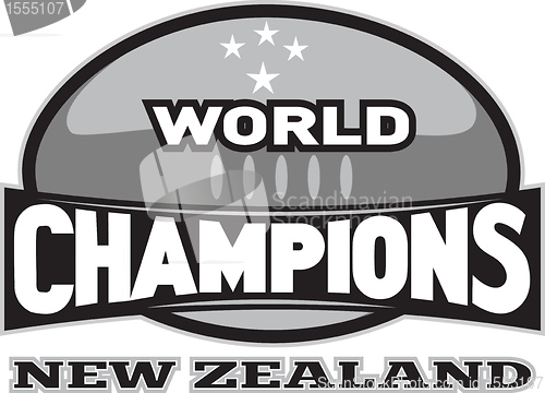 Image of rugby ball world champions New Zealand