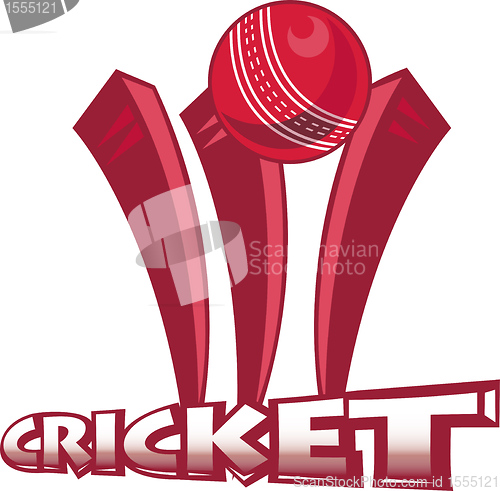 Image of cricket sports ball wicket