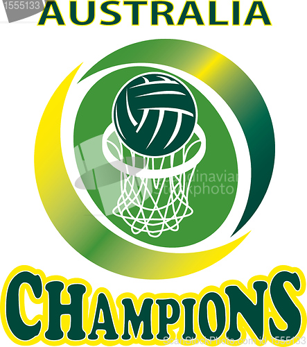 Image of Netball Ball Hoop champions Australia 