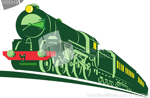 Image of vintage steam train locomotive