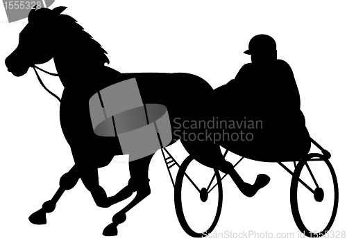 Image of horse and jockey harness racing