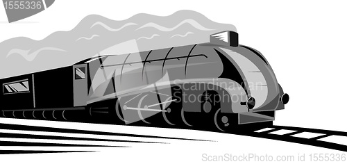 Image of vintage steam train locomotive