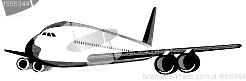 Image of commercial jet plane airliner flying
