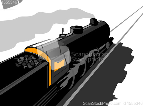 Image of vintage steam train locomotive