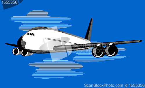 Image of commercial jet plane airliner flying