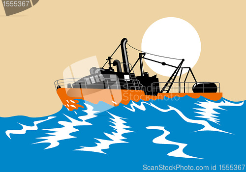 Image of fishing boat at sea