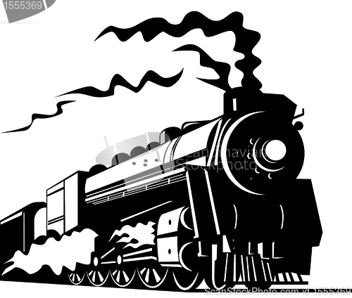 Image of vintage steam train locomotive