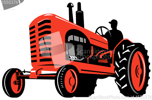 Image of vintage farm tractor 