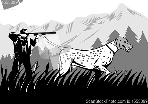 Image of hunter aiming shotgun rifle