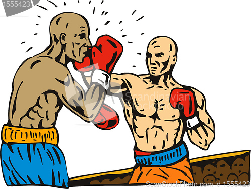 Image of boxer connecting a knockout punch