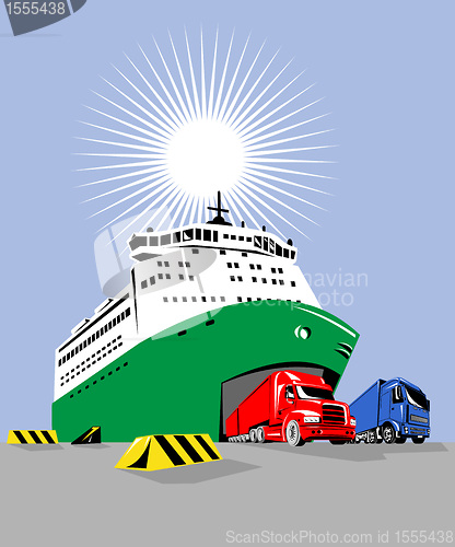 Image of passenger cargo ship