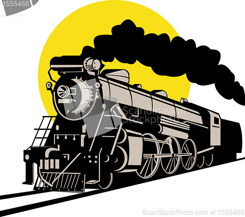 Image of vintage steam train locomotive