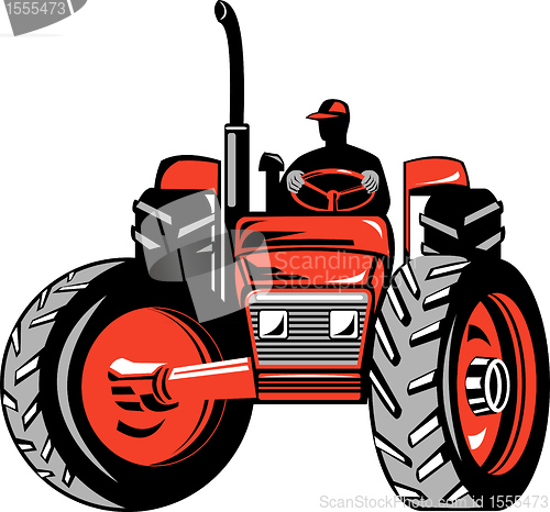 Image of vintage farm tractor 