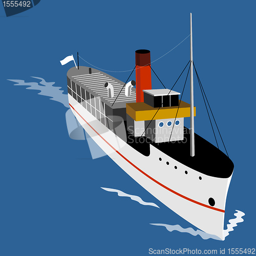 Image of  passenger steamship boat