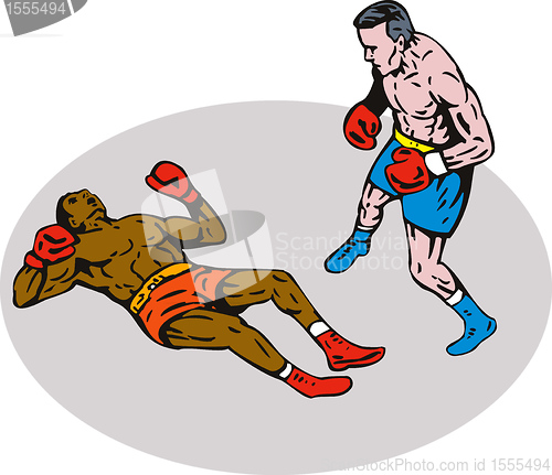 Image of boxer connecting a knockout punch