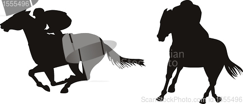 Image of horse and jockey racing