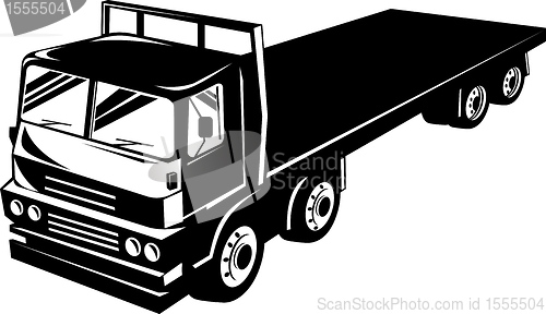 Image of flatbed truck lorry